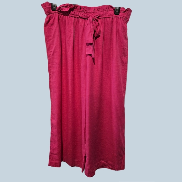 Michael Kors Wode leg tie front pink pants new with tag $115 retail - Picture 3 of 4